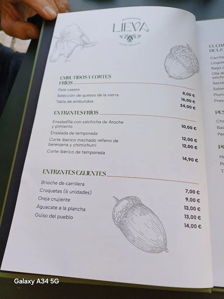 Menü_Lieva Restaurante Ibérico_Aracena_Bild_4