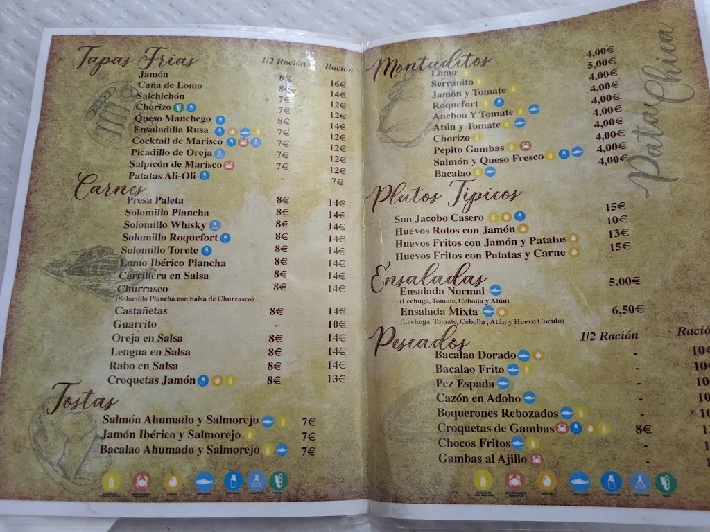 Menu_Restaurante Pata Chica_Cumbres de San Bartolomé_image_1