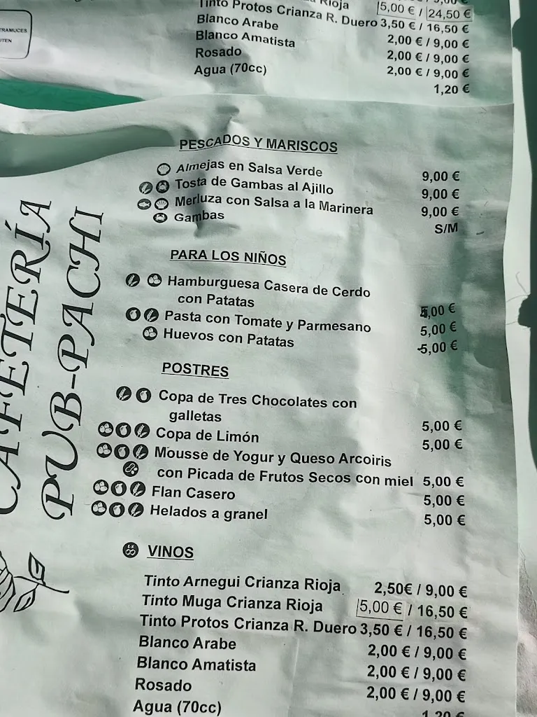 Menu_Restaurante/Pub Pachi_Cumbres de San Bartolomé_image_1
