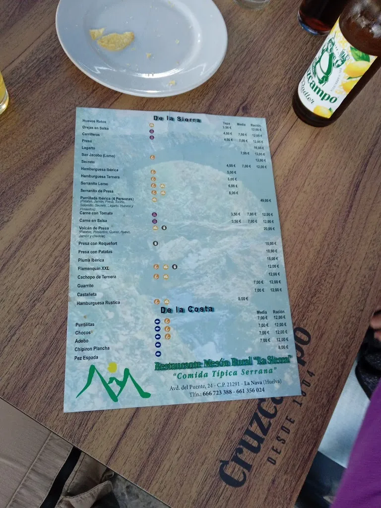 Menu_Mesón La Sierra_Cumbres de Enmedio_image_1