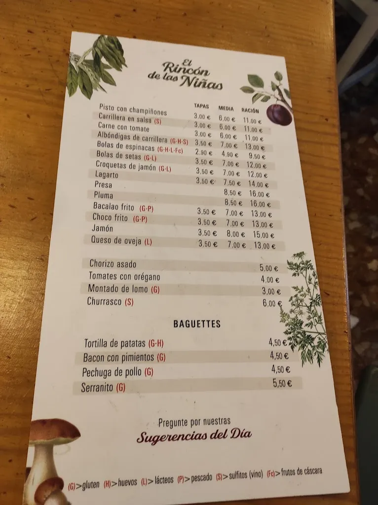 Menu_Bar El rincón de las niñas_Cortegana_image_2