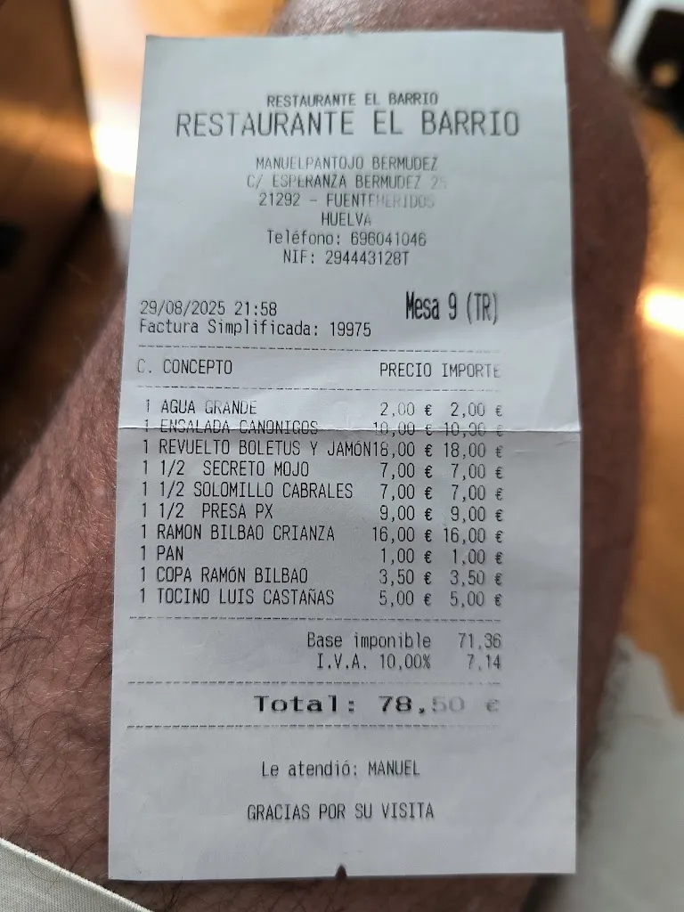 ROXELIO MARIÑO_Restaurante Asador El Barrio_Fuenteheridos_review