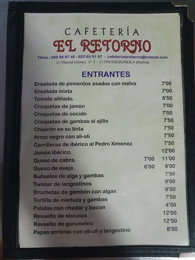 Menu_Cafetería El Retorno_Encinasola_image_1