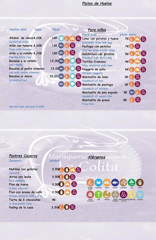 Menu_Marisqueria Cerveceria La Colita_Cartaya_image_2