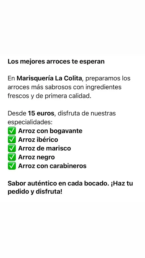 Menu_Marisqueria Cerveceria La Colita_Cartaya_image_3