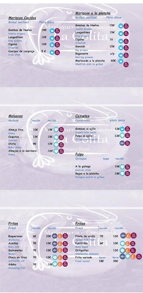 Menu_Marisqueria Cerveceria La Colita_Cartaya_image_4