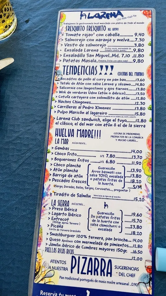 Menu_Chiringuito Larena_Cartaya_image_1