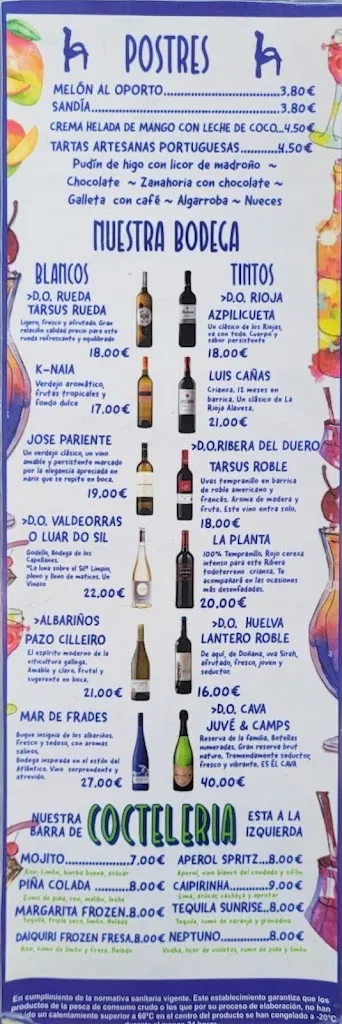 Menu_Chiringuito Larena_Cartaya_image_2