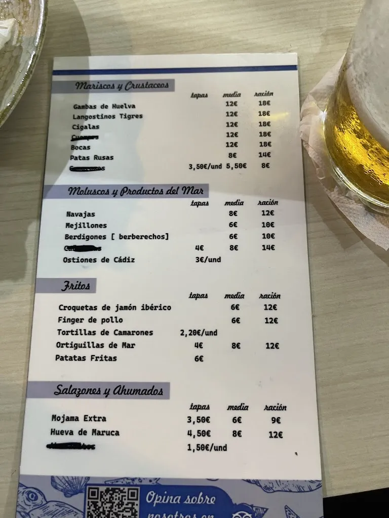 Menu_CERVECERÍA MARISQUERÍA