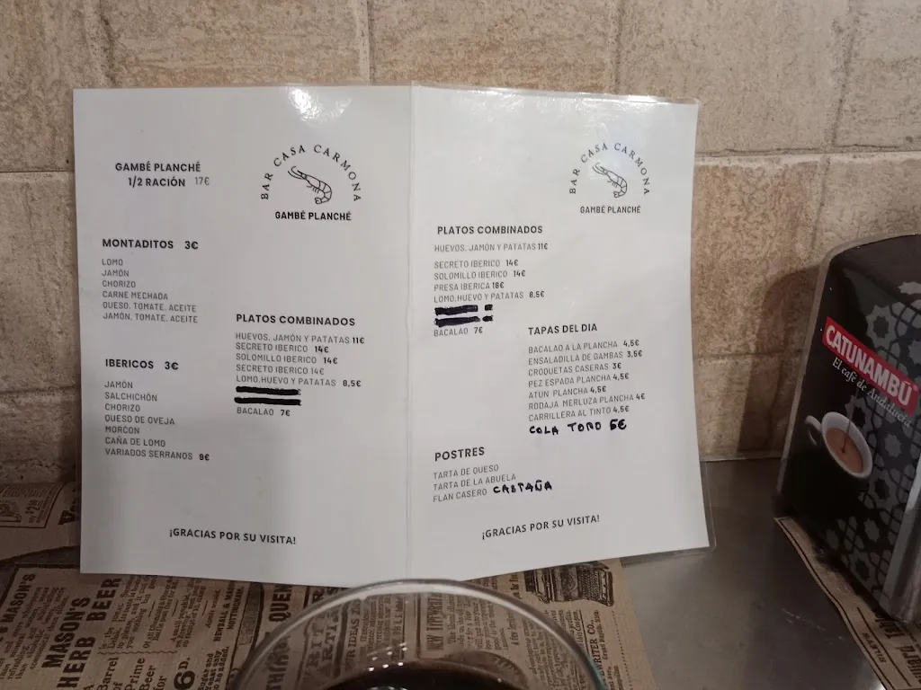Menu_Bar Casa Carmona_Higuera de la Sierra_image_2