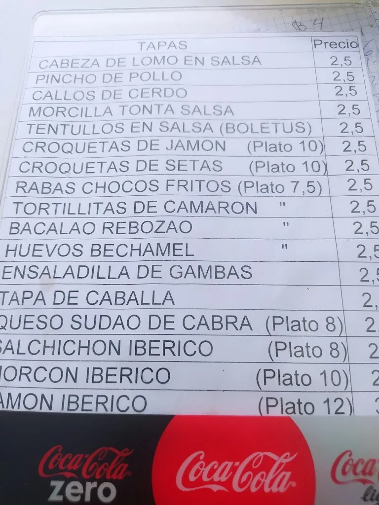 Menu_Bar Pajaritos (Hermanos Ramírez Esteban)_Higuera de la Sierra_image_3