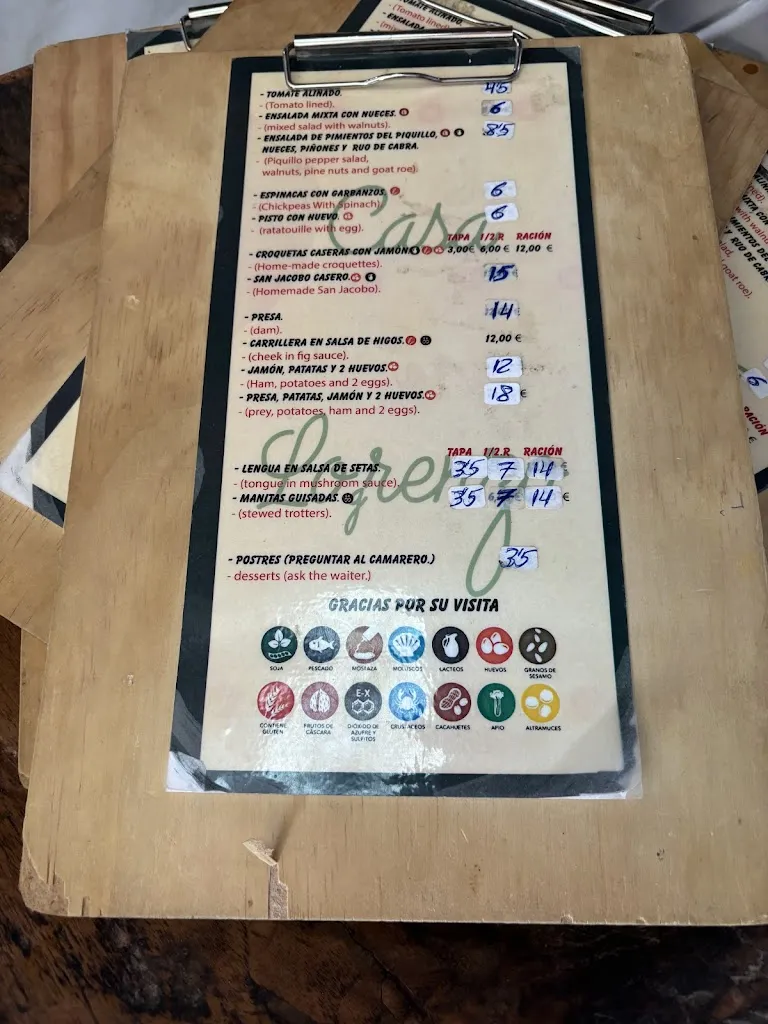 Menu_El Rincón de Lorenzo_Linares de la Sierra_image_1