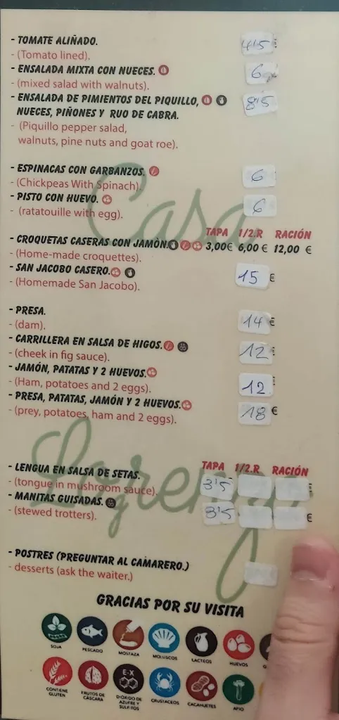Menu_El Rincón de Lorenzo_Linares de la Sierra_image_2