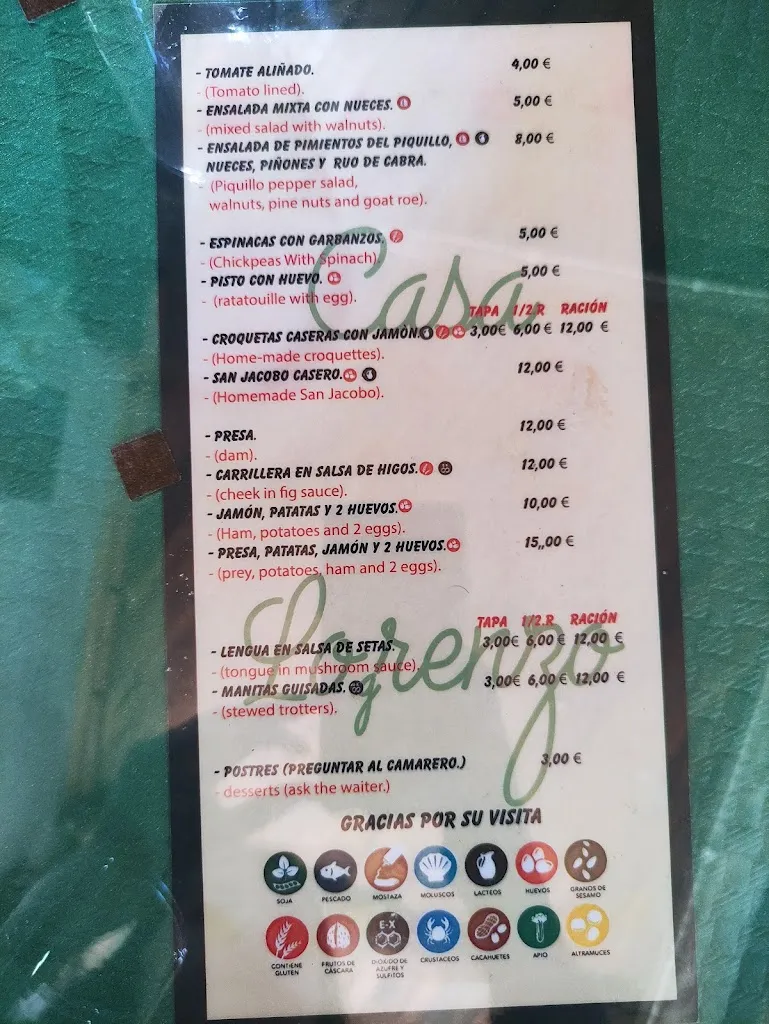 Menu_El Rincón de Lorenzo_Linares de la Sierra_image_3