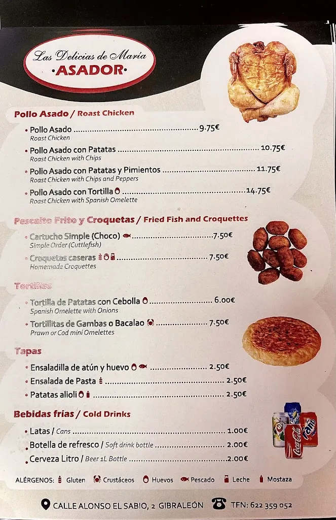 Menu_Asador Las Delicias de María_Gibraleón_image_1