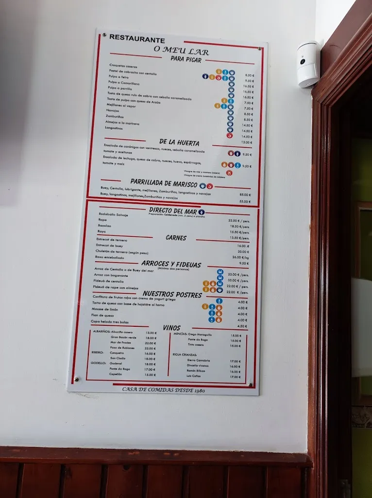 Menu_Restaurante O Meu Lar_Camariñas_immagine_4