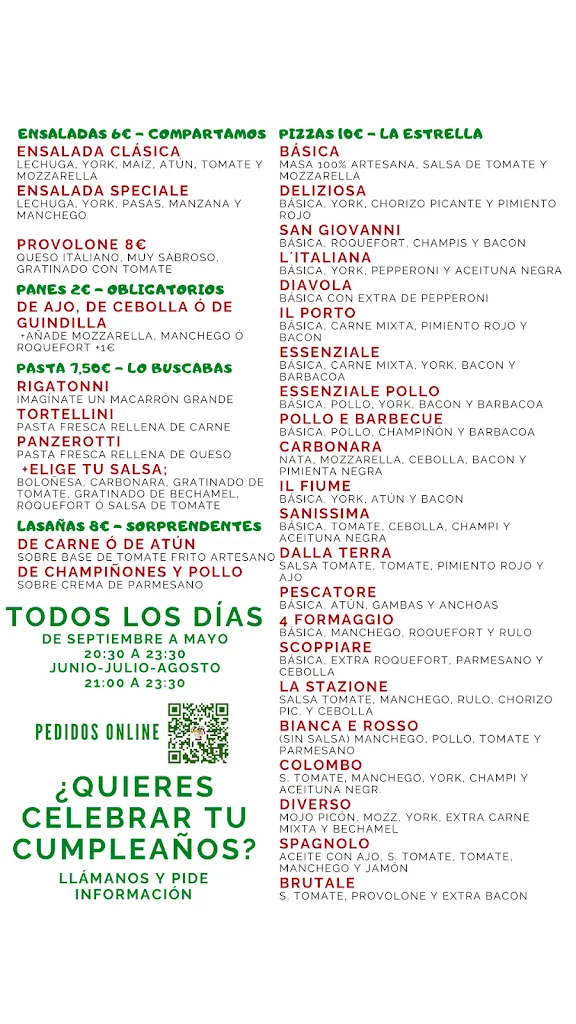 Menu_Pizzería Río Rosso - Gibraleón_Gibraleón_immagine_1