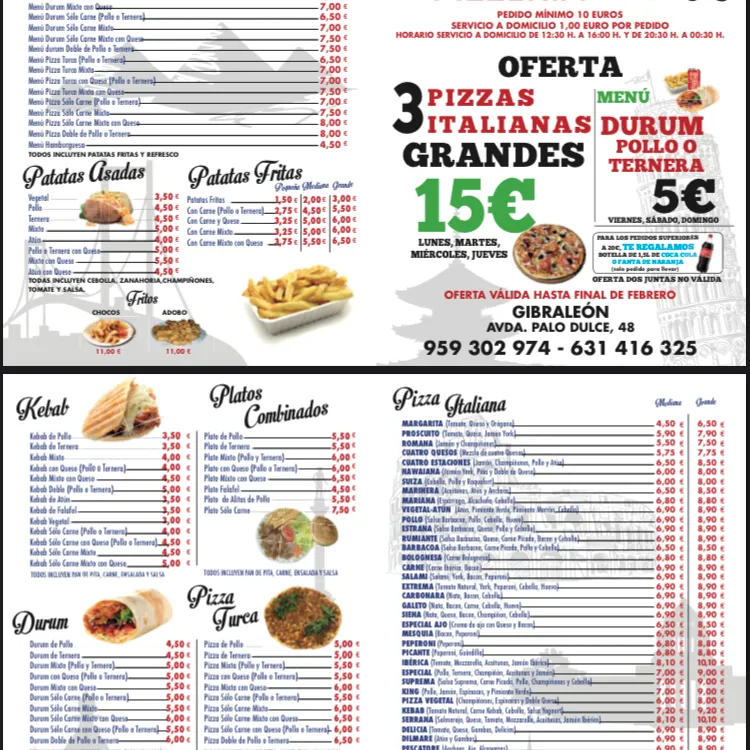 Menu_King Asía Kebab Gibraleon_Gibraleón_image_1