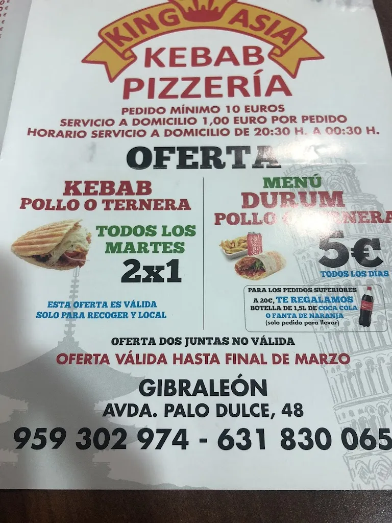 Menu_King Asía Kebab Gibraleon_Gibraleón_image_3