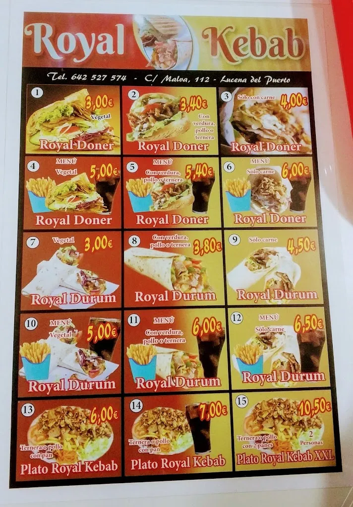 Menu_Royal Kebab Pizzeria_Lucena del Puerto_image_1