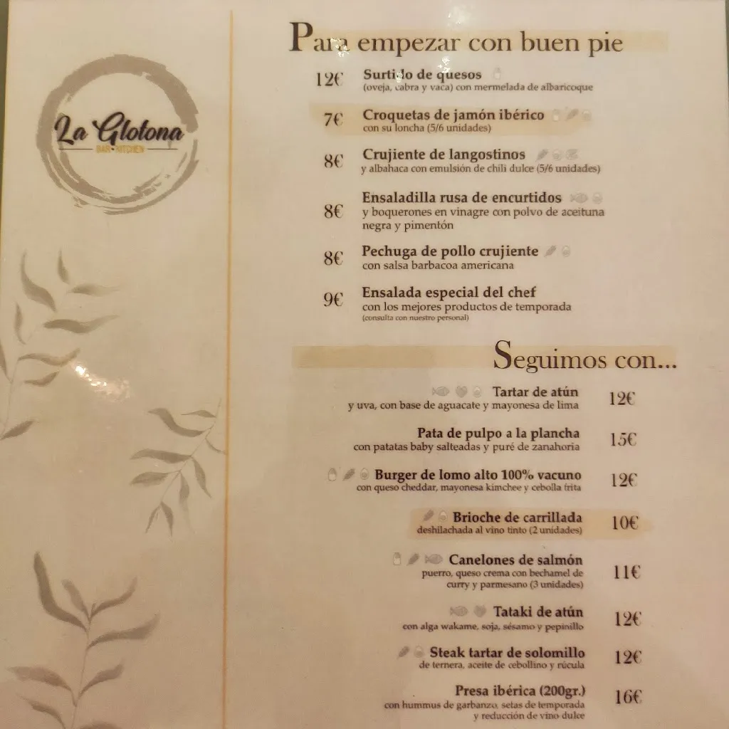 Menu_La Glotona Bar & Kitchen_Lucena del Puerto_image_2