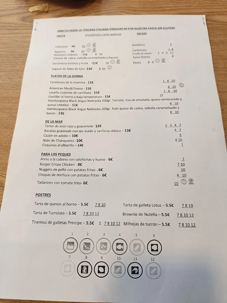 Menu_La Donna Gastrobar_Lucena del Puerto_image_1