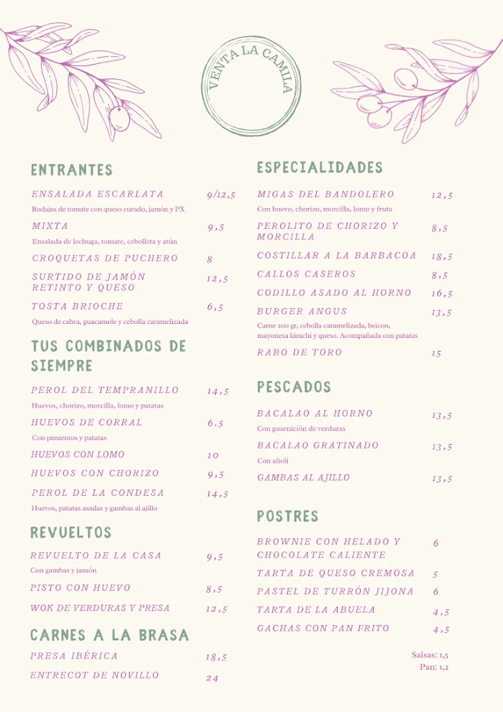 Menu_Restaurante Venta La Camila_Lucena del Puerto_image_1