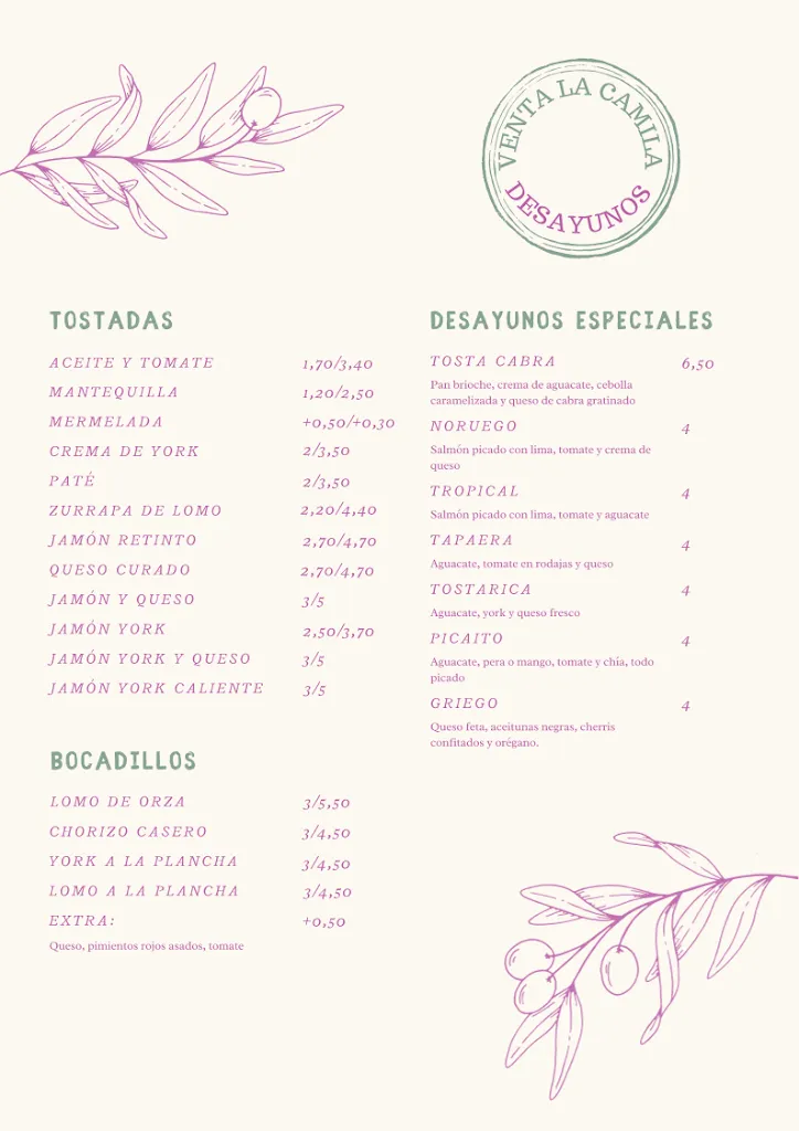 Menu_Restaurante Venta La Camila_Lucena del Puerto_image_2