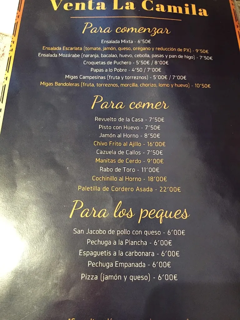 Menu_Restaurante Venta La Camila_Lucena del Puerto_image_4