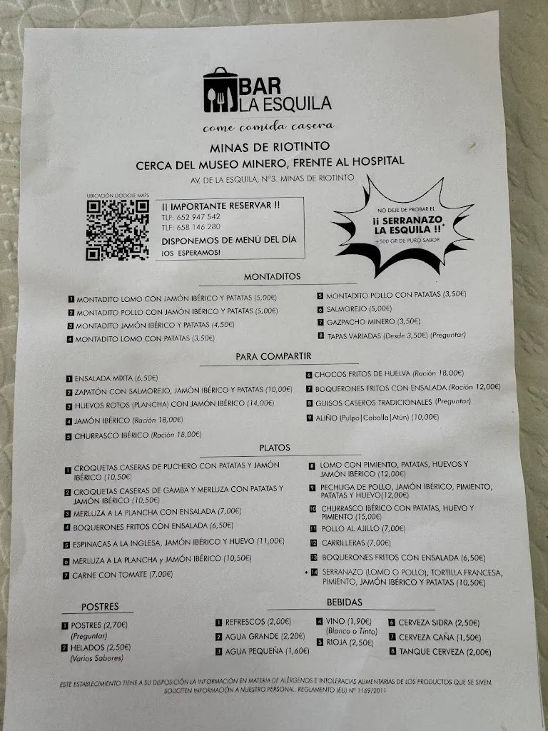 Menu_Restaurante La Esquila_Minas de Riotinto_image_2