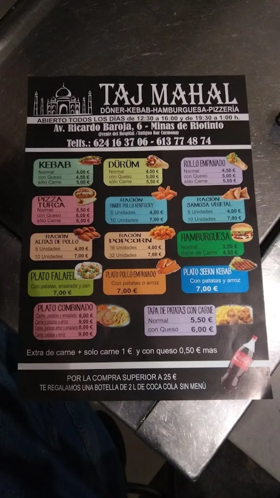Menu_Taj Mahal RioTinto_Minas de Riotinto_image_3