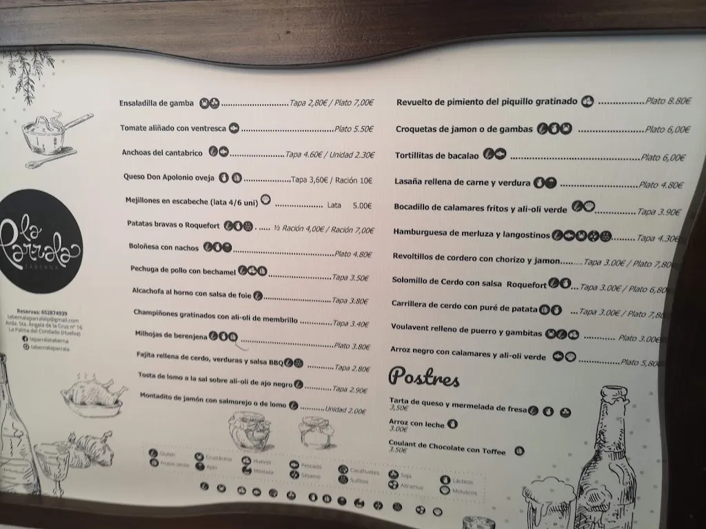 Menu_Taberna La Parrala · Bar de Tapas y Restaurante_Palma del Condado La_image_4