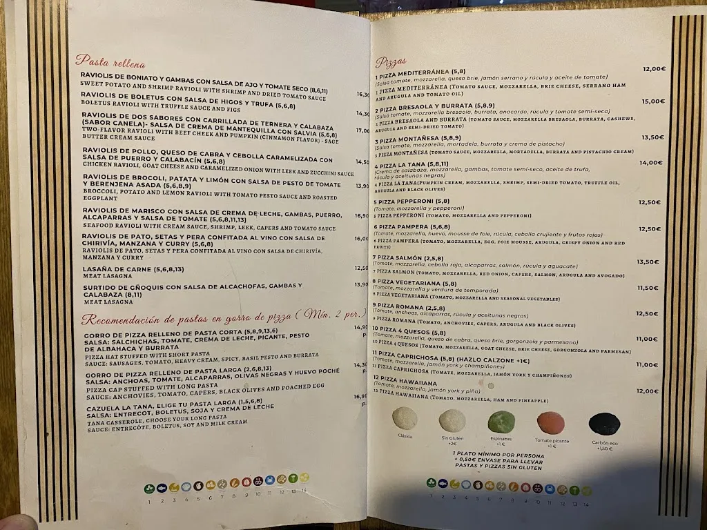 Menu_La Tana Restaurante_Benidorm_image_1