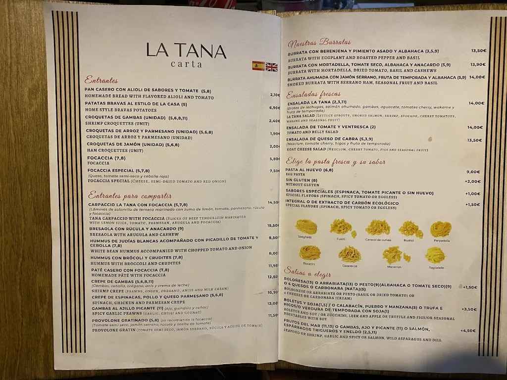 Menu_La Tana Restaurante_Benidorm_image_2