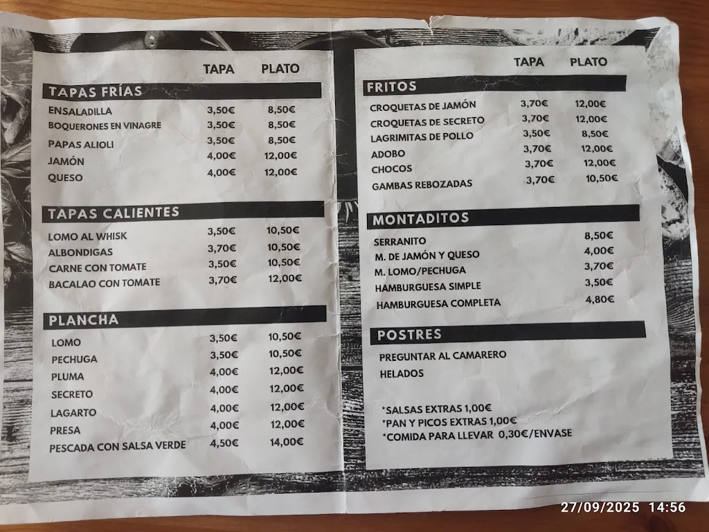 Menu_La Revuelta_Puerto Moral_image_1