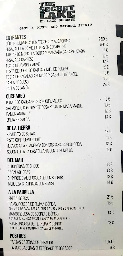 Menü_The Secret Lake_Puerto Moral_Bild_2