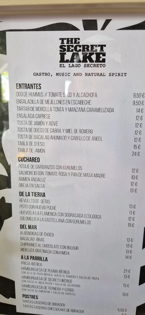 Menü_The Secret Lake_Puerto Moral_Bild_4