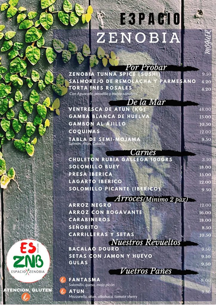 Menu_Bar restaurante Tapas Zenobia_Moguer_image_2