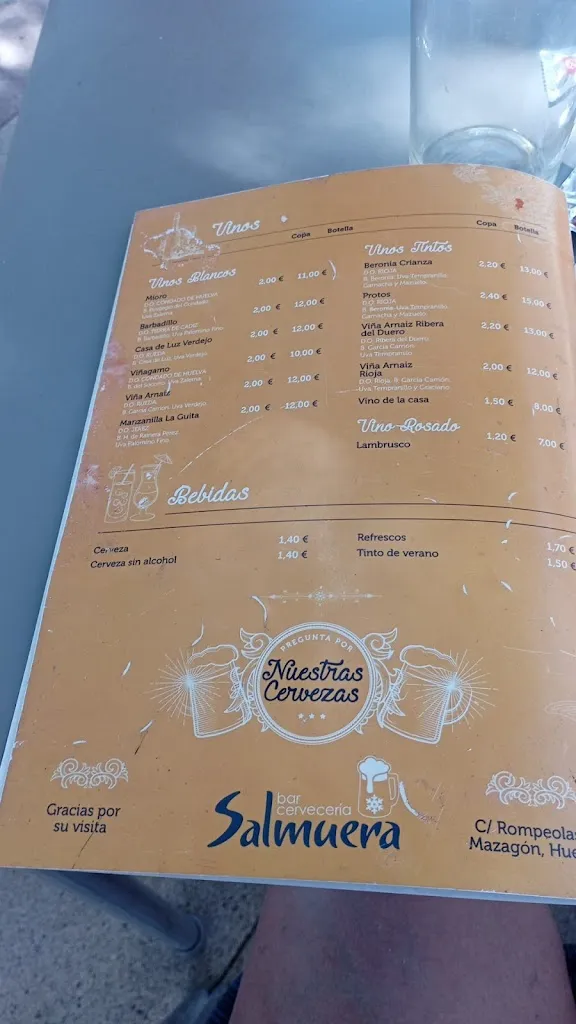 Menu_Bar Cervecería Salmuera_Moguer_immagine_1