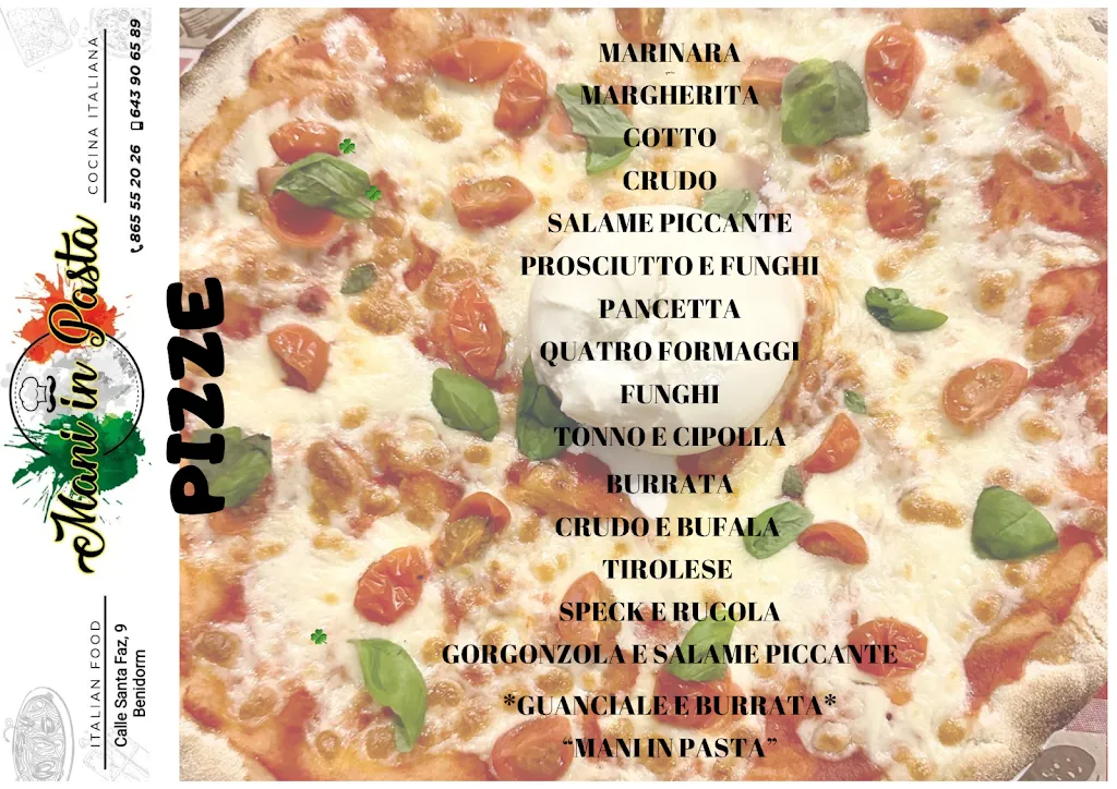 Menu_Restaurante Mani in Pasta_Benidorm_image_2