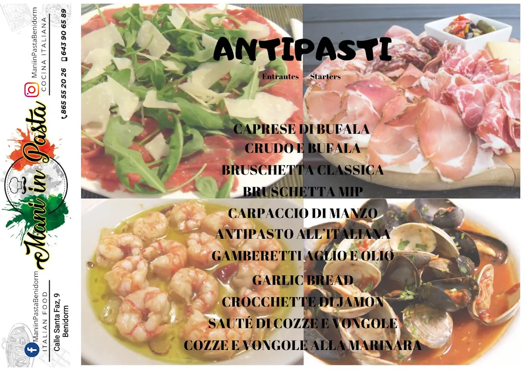 Menu_Restaurante Mani in Pasta_Benidorm_image_3