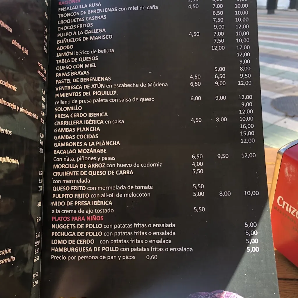 Menu_Bar Azalea Tapas_Lepe_image_3