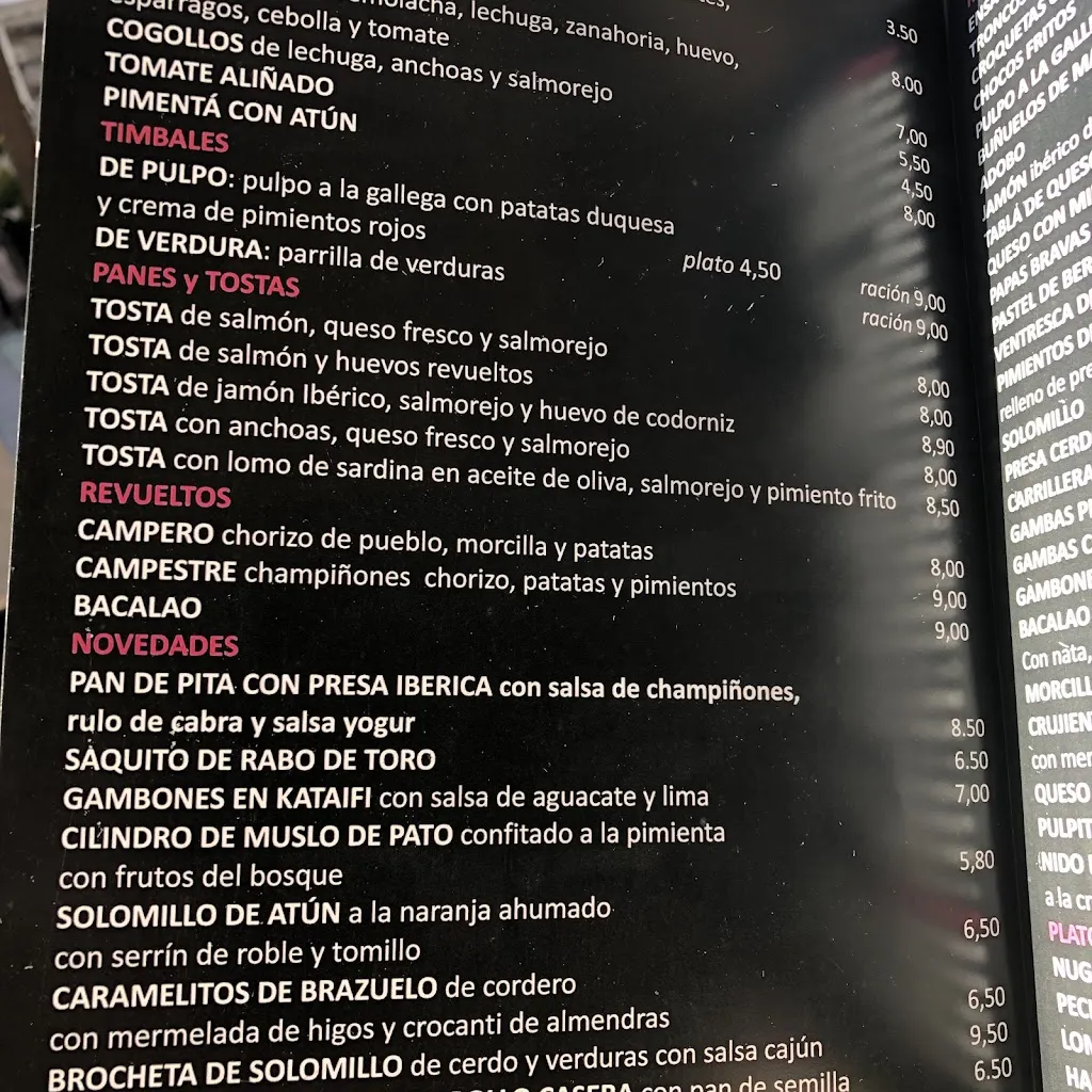 Menu_Bar Azalea Tapas_Lepe_image_4