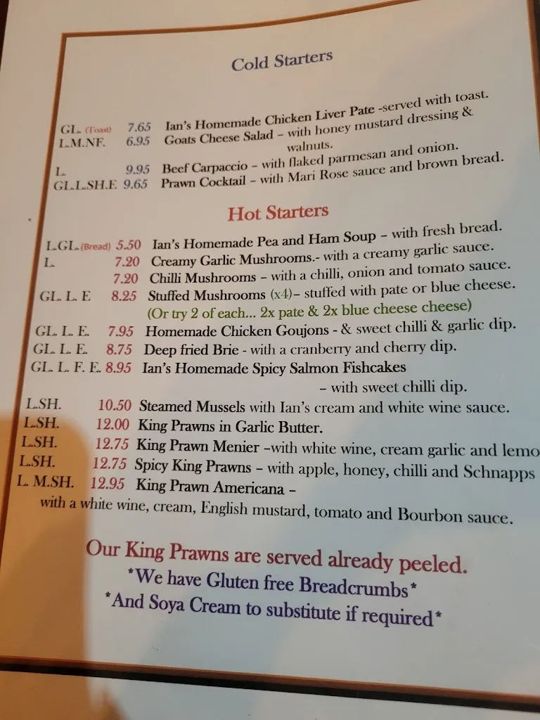 Menu_Ians' Restaurant_Benidorm_image_3