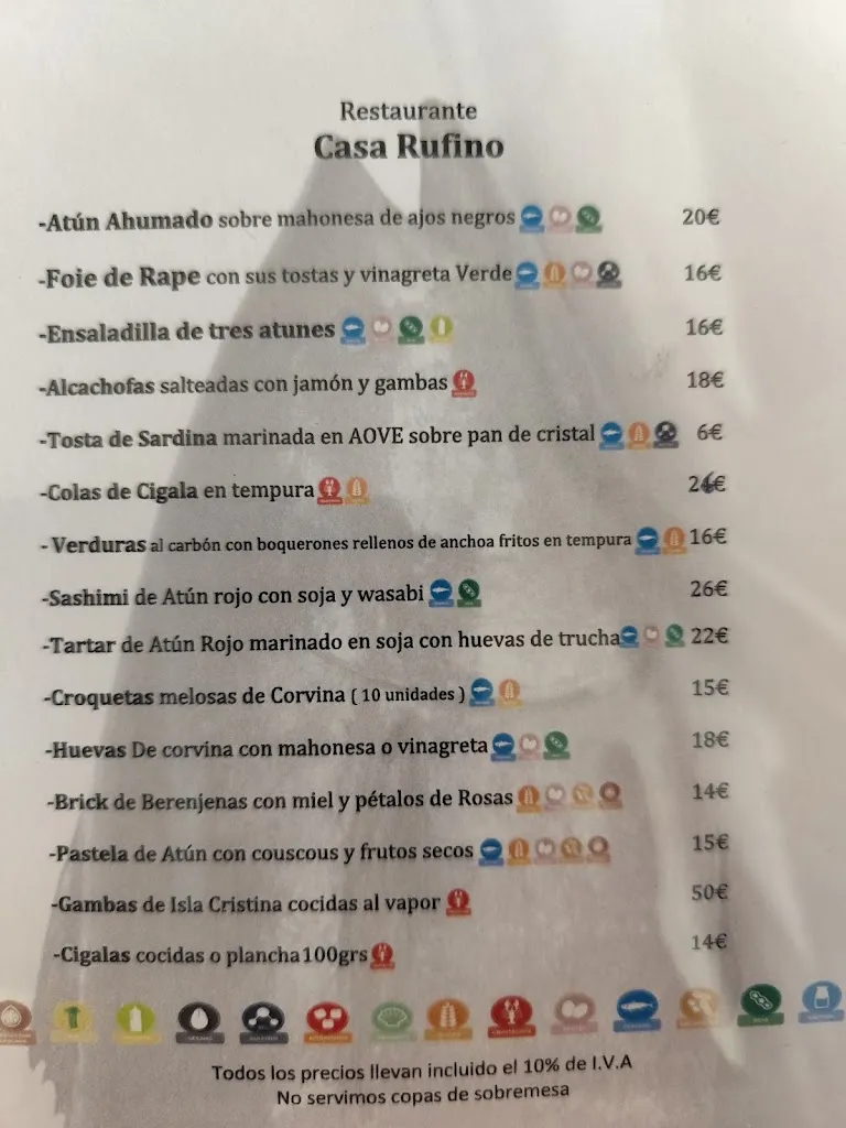 Menu_Restaurante Casa Rufino_Isla Cristina_image_1