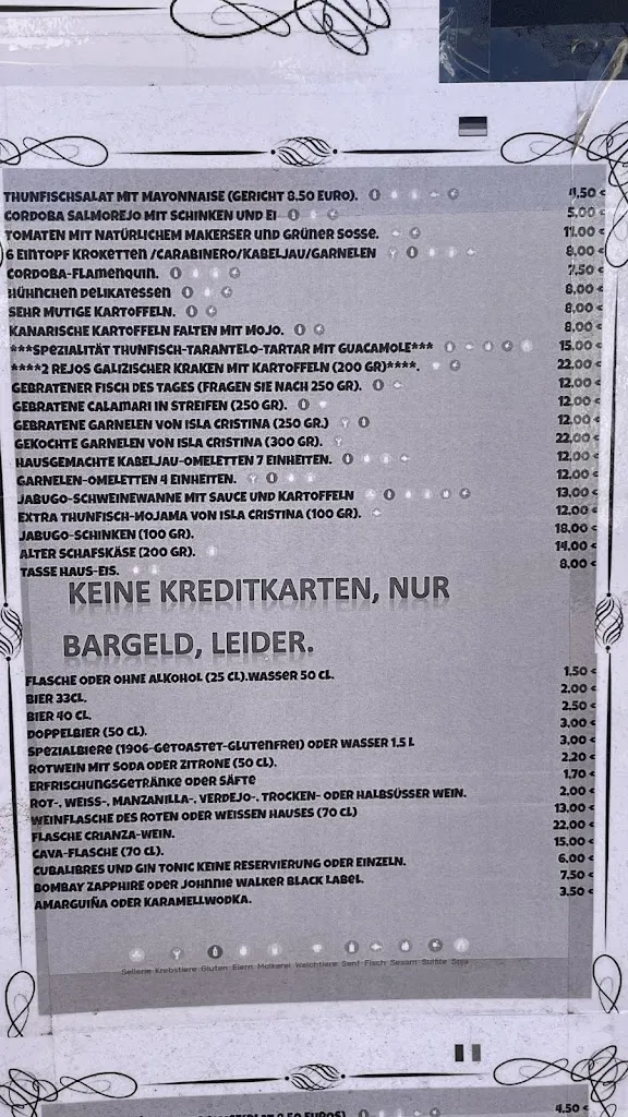 Menu_RESTAURANTE ALBERO TAPAS_Isla Cristina_immagine_1