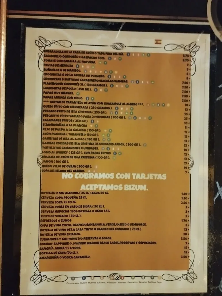 Menu_RESTAURANTE ALBERO TAPAS_Isla Cristina_immagine_3