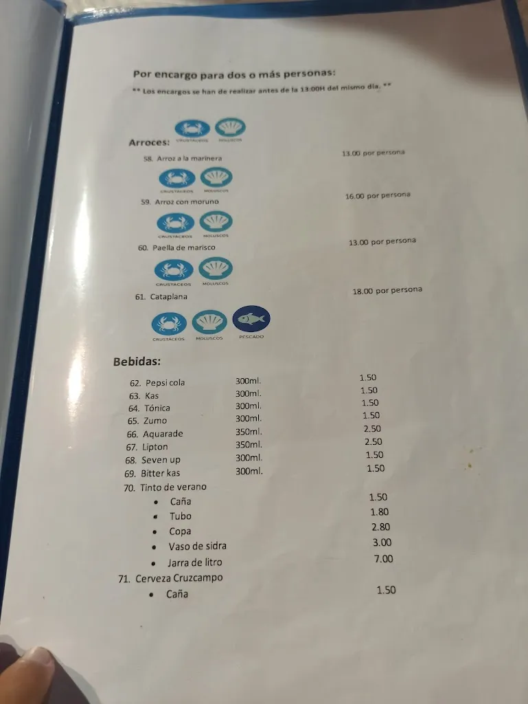 Menu_Bar Manino_Isla Cristina_image_2