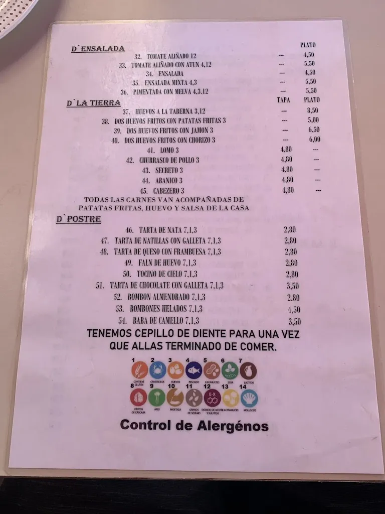 Menu_Taberna Victoria_Isla Cristina_immagine_4