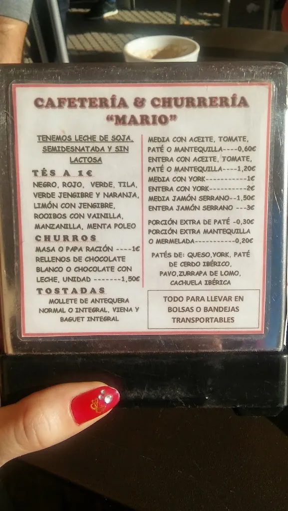 Menu_Cafetería Churrería Mario_Isla Cristina_immagine_3
